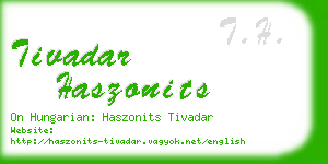 tivadar haszonits business card